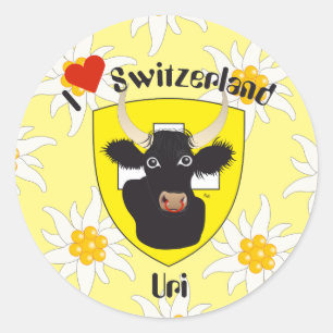 Sticker Rond Uri Suisse Svizzera Svirza colle de Suisse