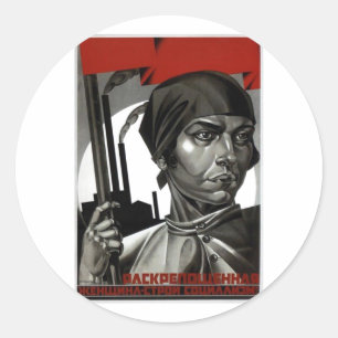 Sticker Rond URSS CCCP Guerre froide Union soviétique Propagati
