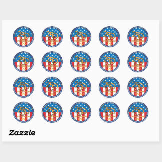 Sticker Rond USA 250 Anniversaire de la Liberté 1776-2026