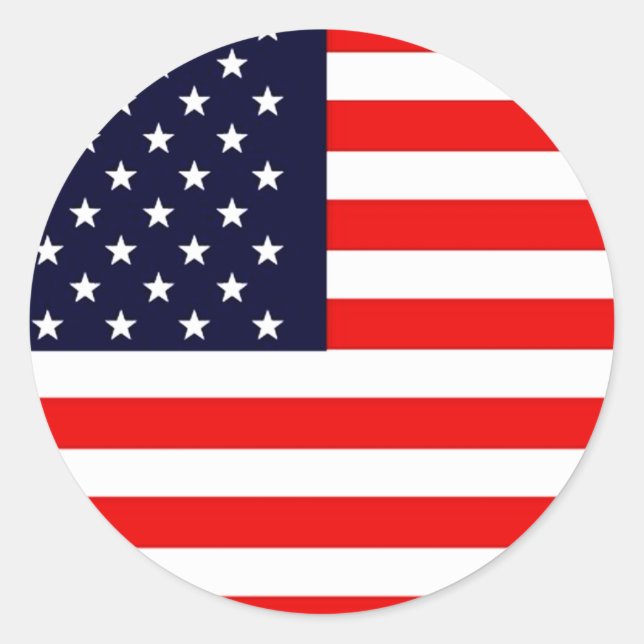 Sticker Rond USA AMERICAN US FLAG Series (Devant)