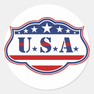 Sticker Rond USA Design