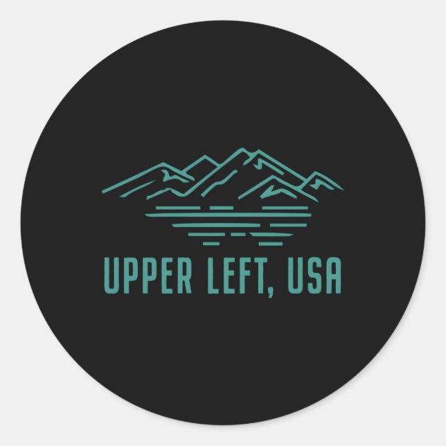 Sticker Rond Usa supérieure gauche (Devant)