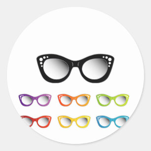 Sticker Rond Usage vintage d'oeil de plot réflectorisé pour d