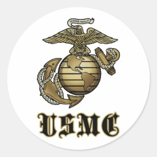 STICKER ROND USMC