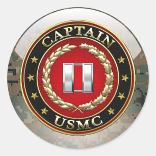 Sticker Rond USMC Capt [3D]