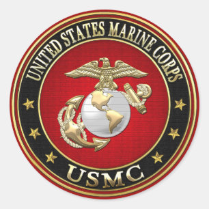 Sticker Rond USMC EGA [édition spéciale][3D]