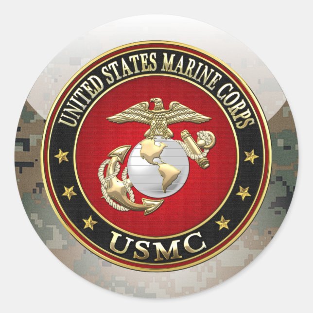Sticker Rond USMC EGA [édition spéciale] [3D] (Devant)