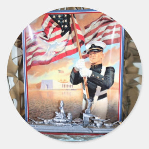 Sticker Rond USS Arizona Tribute
