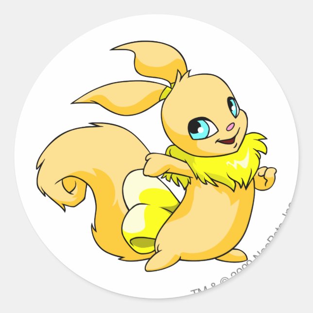 Sticker Rond Usul jaune (Devant)