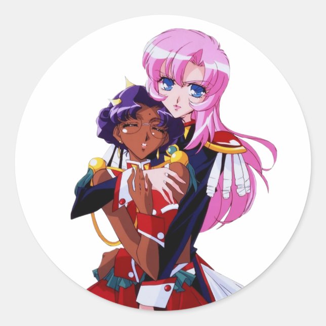 Sticker Rond Utena et Anthy - Fille révolutionnaire Utena (Devant)