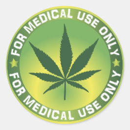 Sticker Rond Utilisation Médicale Marajuana