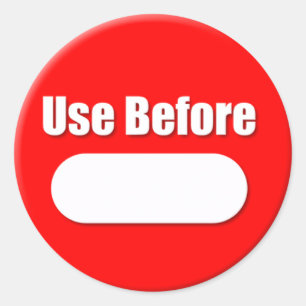 Sticker Rond Utiliser Avant L'Autocollant (Petit)