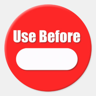 Sticker Rond Utiliser Avant L'Autocollant (Petit)