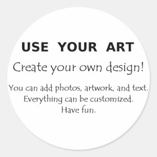 Sticker Rond Utilisez votre Art pour créer vos propres designs