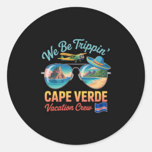 Sticker Rond Vacances au Cap-Vert Cabo Verde Fierté Verdian