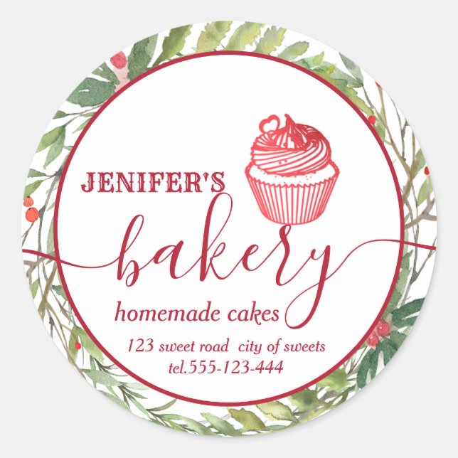 Sticker Rond Vacances botanique saint-berry cupcake chef boulan (Devant)