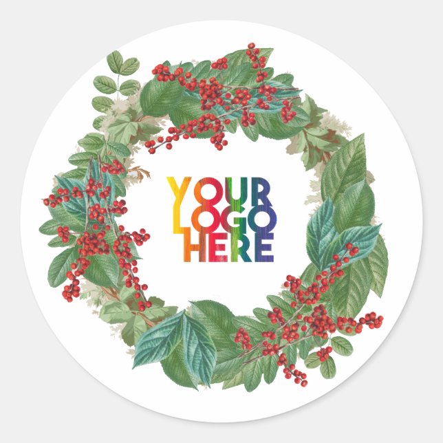 Sticker Rond Vacances Courrier Logo d'affaires Noël (Devant)