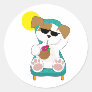 Sticker Rond Vacances de marionnettes
