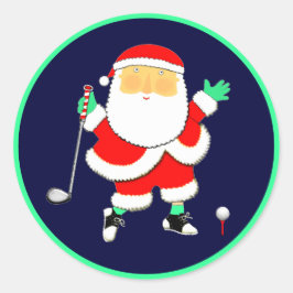 Sticker Rond Vacances de Noël de golf