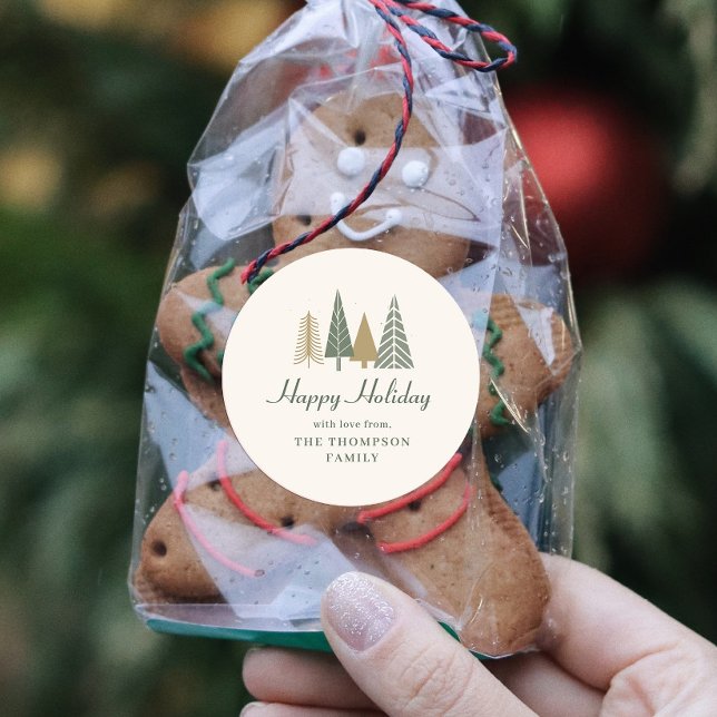 Sticker Rond Vacances de Noël d'hiver (Créateur téléchargé)