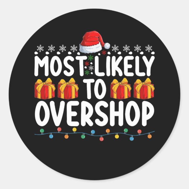 Sticker Rond Vacances De Noël Les Plus Susceptibles De Surmagas (Devant)