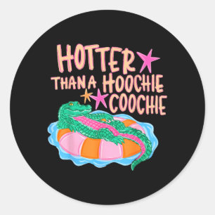 Sticker Rond Vacances d'été d'alligator d'été chaud
