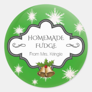 Sticker Rond Vacances faites sur commande faisant le houx vert