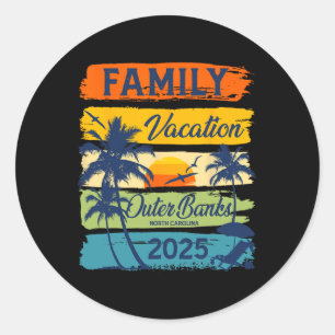 Sticker Rond Vacances Familiales Banques Extérieures Caroline d