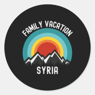 Sticker Rond Vacances familiales en Syrie