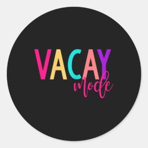 Sticker Rond Vacances Famille S Vacay Mode Été