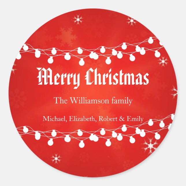 Sticker Rond Vacances Noël (Devant)