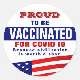Sticker Rond Vaccination du virus 19