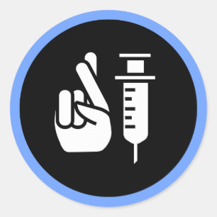 Sticker Rond Vaccins de bonne chance - Médecin