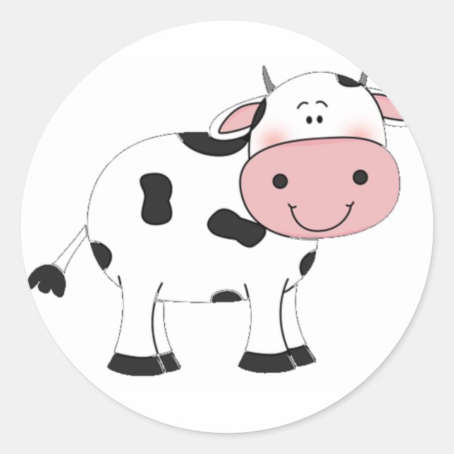Sticker Rond Vache (Devant)