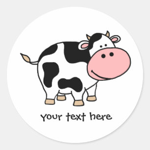 Sticker Rond Vache