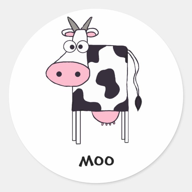 Sticker Rond Vache (Devant)