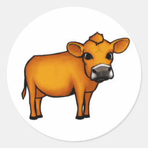 Sticker Rond Vache
