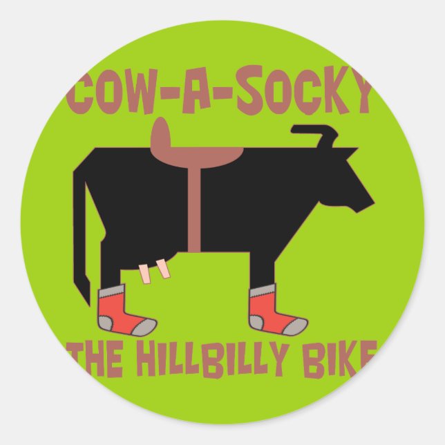 Sticker Rond Vache A Socky (Devant)