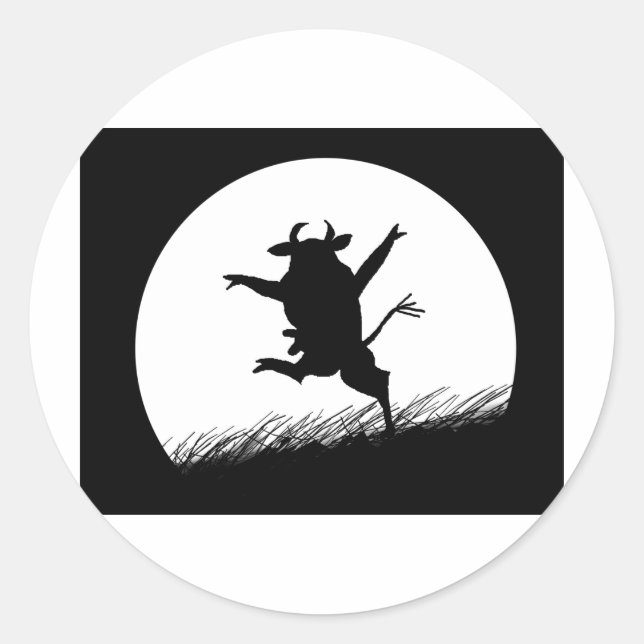 Sticker Rond Vache dansante (Devant)
