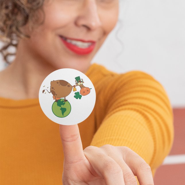 Sticker Rond vache irlandaise (Créateur téléchargé)