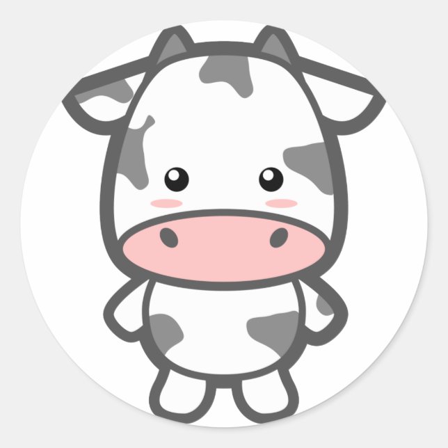 Sticker Rond Vache mûre (Devant)