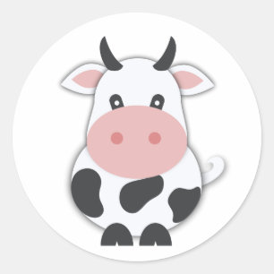 Sticker Rond Vache mûre