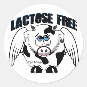 Sticker Rond Vache sans lactose