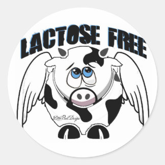 Sticker Rond Vache sans lactose