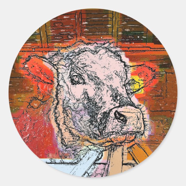 STICKER ROND VACHES (Devant)