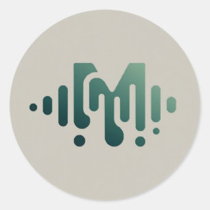 Sticker Rond Vague de musique