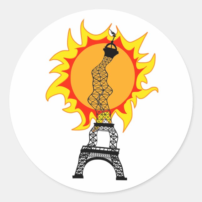 Sticker Rond Vague thermique européenne (Devant)