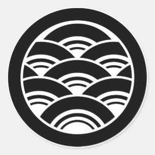 Sticker Rond Vagues qui se chevauchent en cercle
