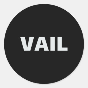 Sticker Rond Vail Colorado - Rocky Mountain Skiing Et Snowboar