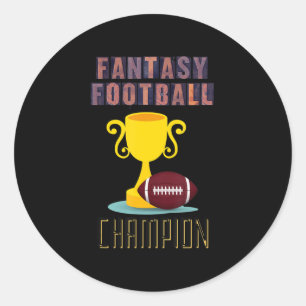 Sticker Rond Vainqueur du trophée du champion d'Imaginaire de f
